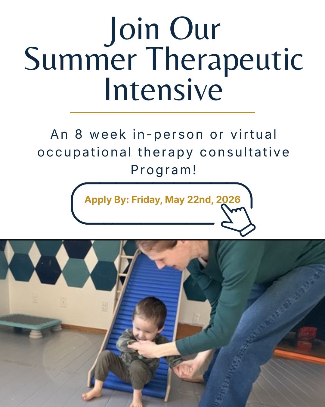 This summer, invest in you &amp; the ones you care about. 

Our Summer Therapeutic Intensive is an 8‑week program designed for individuals of all ages seeking to strengthen skills, boost independence, and enhance participation in everyday life.

Led 