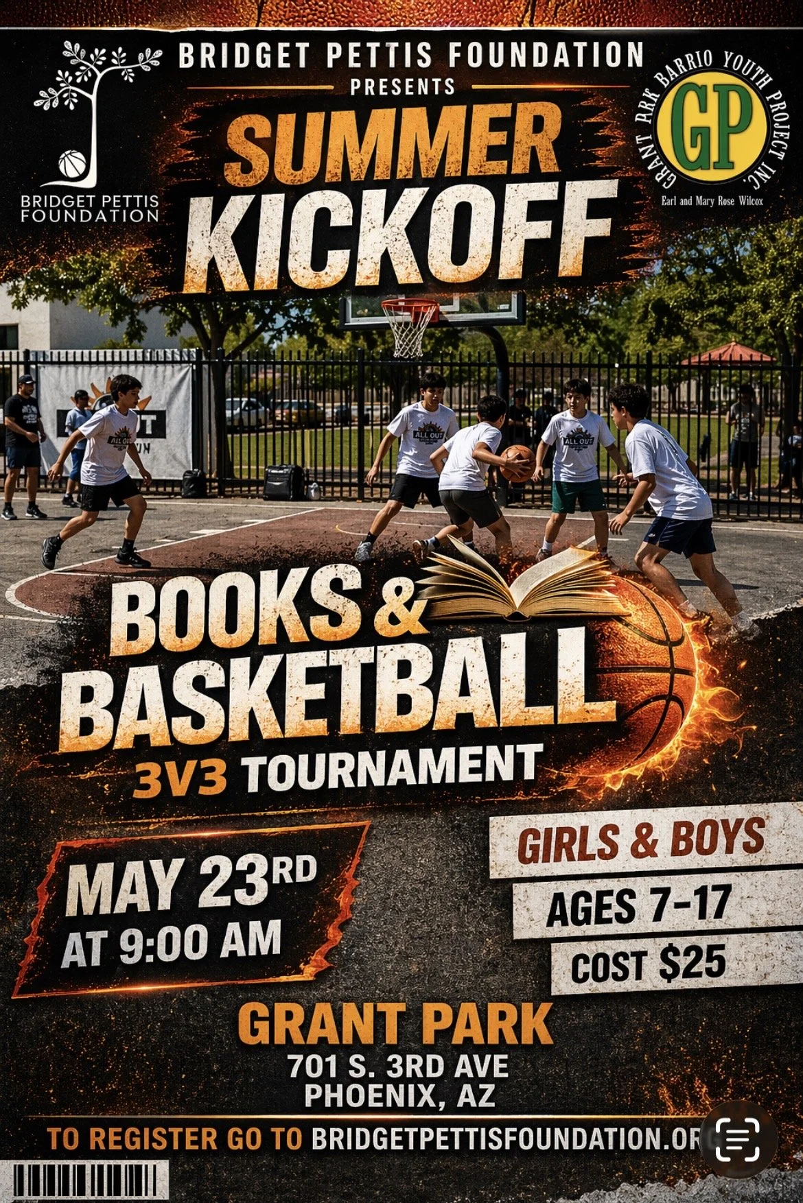Bridget Pettis Foundation BOOKS & BASKETBALL 3-ON-3 TOURNAMENT!!