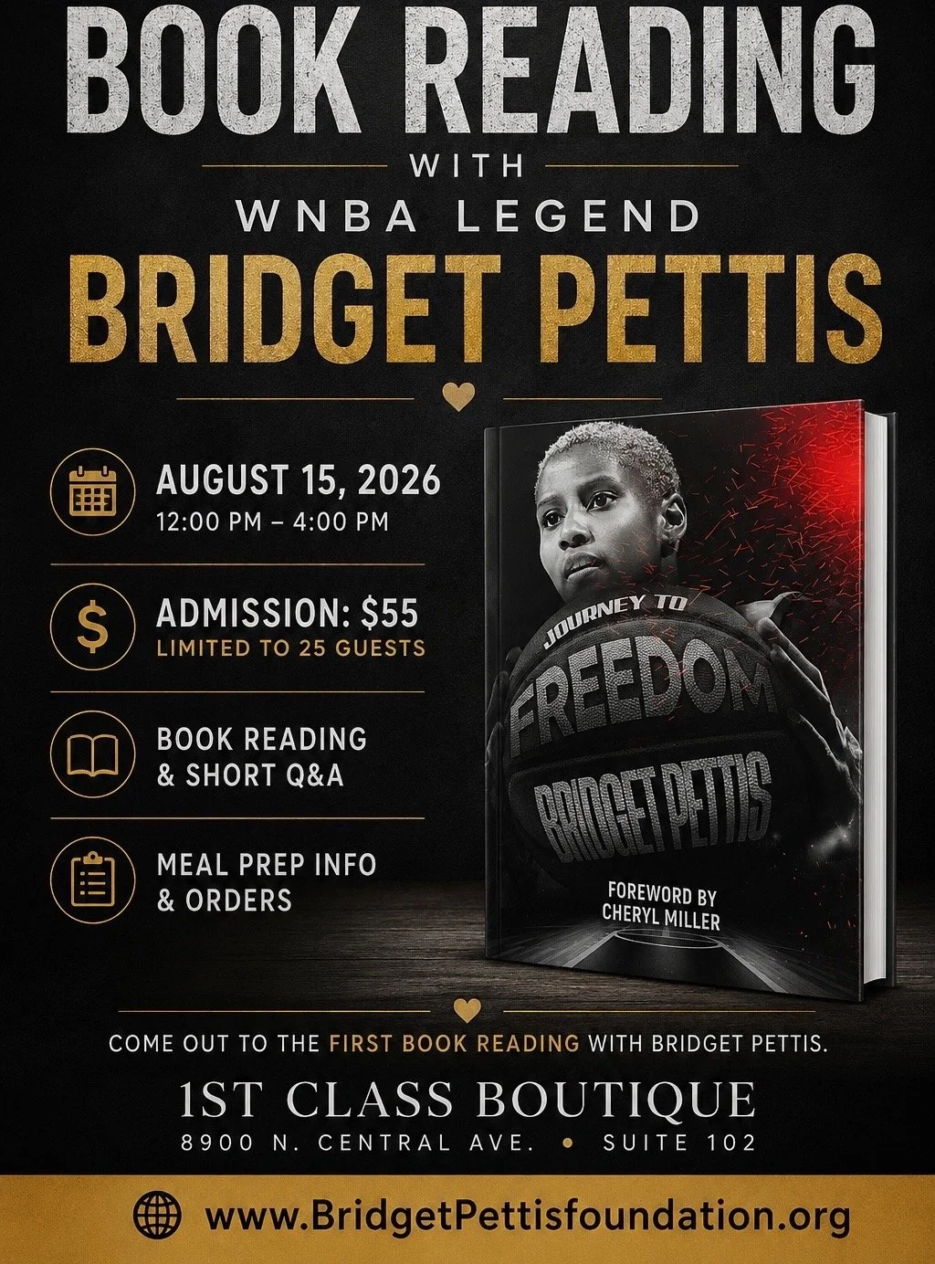 WNBA Legend Bridget Pettis-Journey to Freedom Book Signing