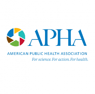 Logo of the American Public Health Association with the acronym APHA and the slogan 'For science. For action. For health.'