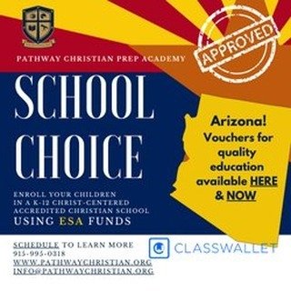 Are you in Arizona looking for an alternative Christian education for your child? Check us out at www.pathwaychristian.org!
