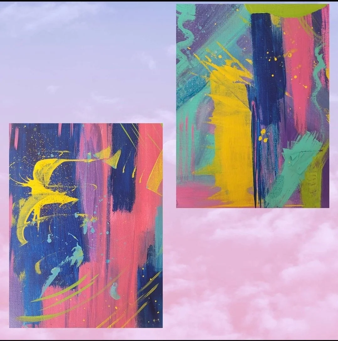 Be Free
11x14 abstract diptych, acrylic on canvas