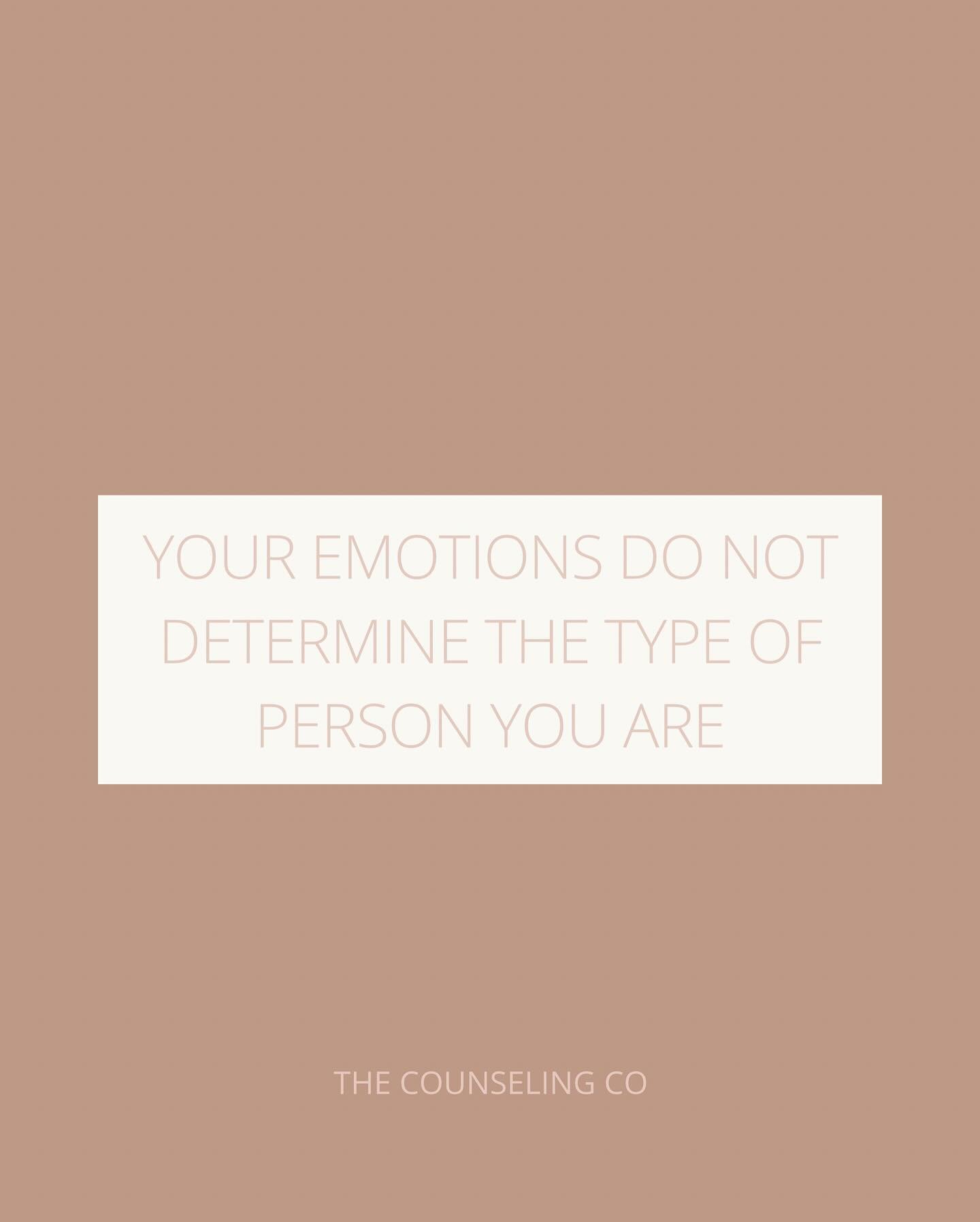 It&rsquo;s easy to use our emotions to define the type of person we are or place a label on ourselves and how we show up. 

&ldquo;I&rsquo;m a happy person&rdquo;☀️
&ldquo;I&rsquo;m an anxious person&rdquo;🌀
&ldquo;I&rsquo;m an emotional person&rdqu