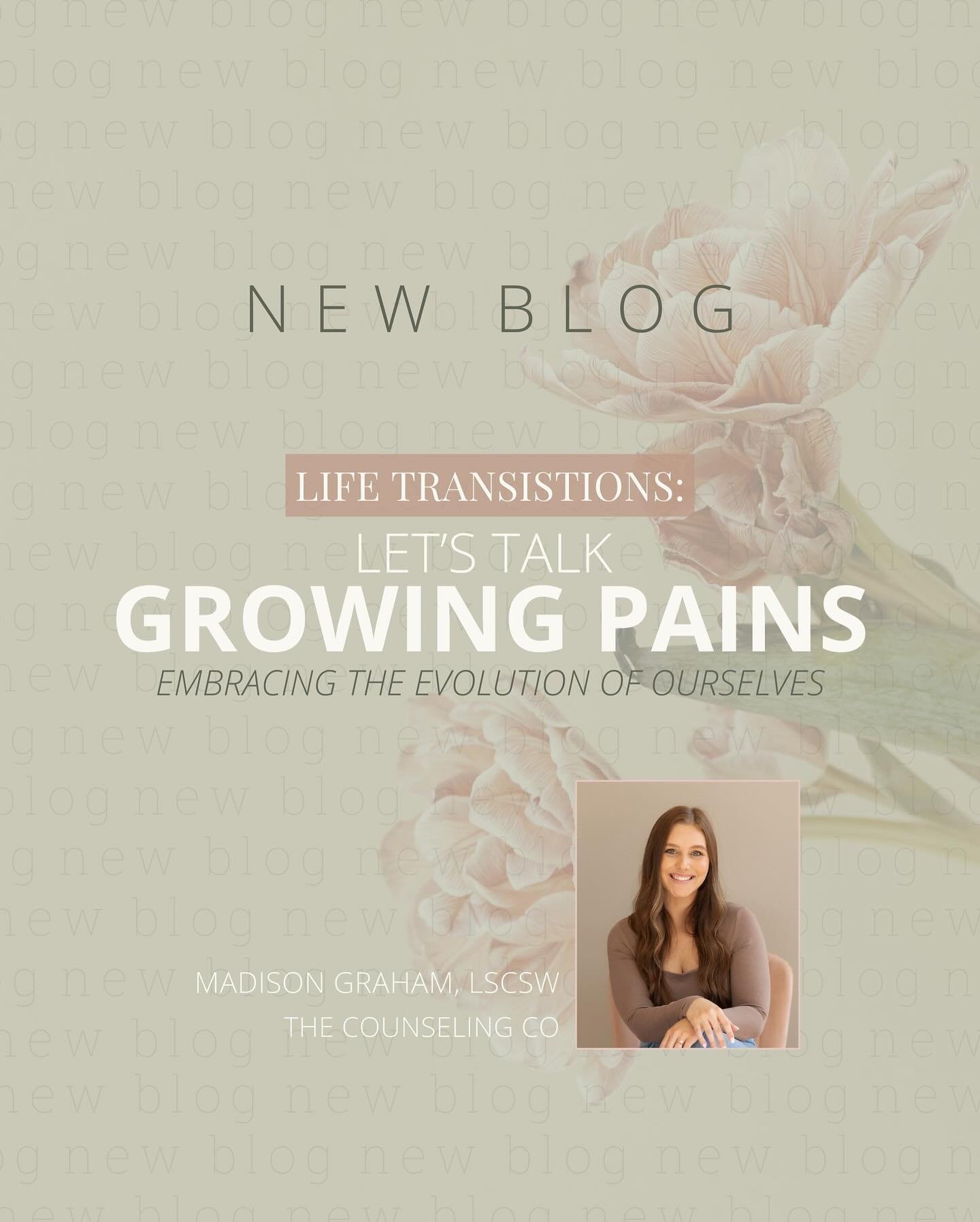 ✨NEW BLOG✨ Learn how to embrace growth through discomfort and change. Check out our new blog by Madison Graham, LSCSW. 🤍 Link in bio.