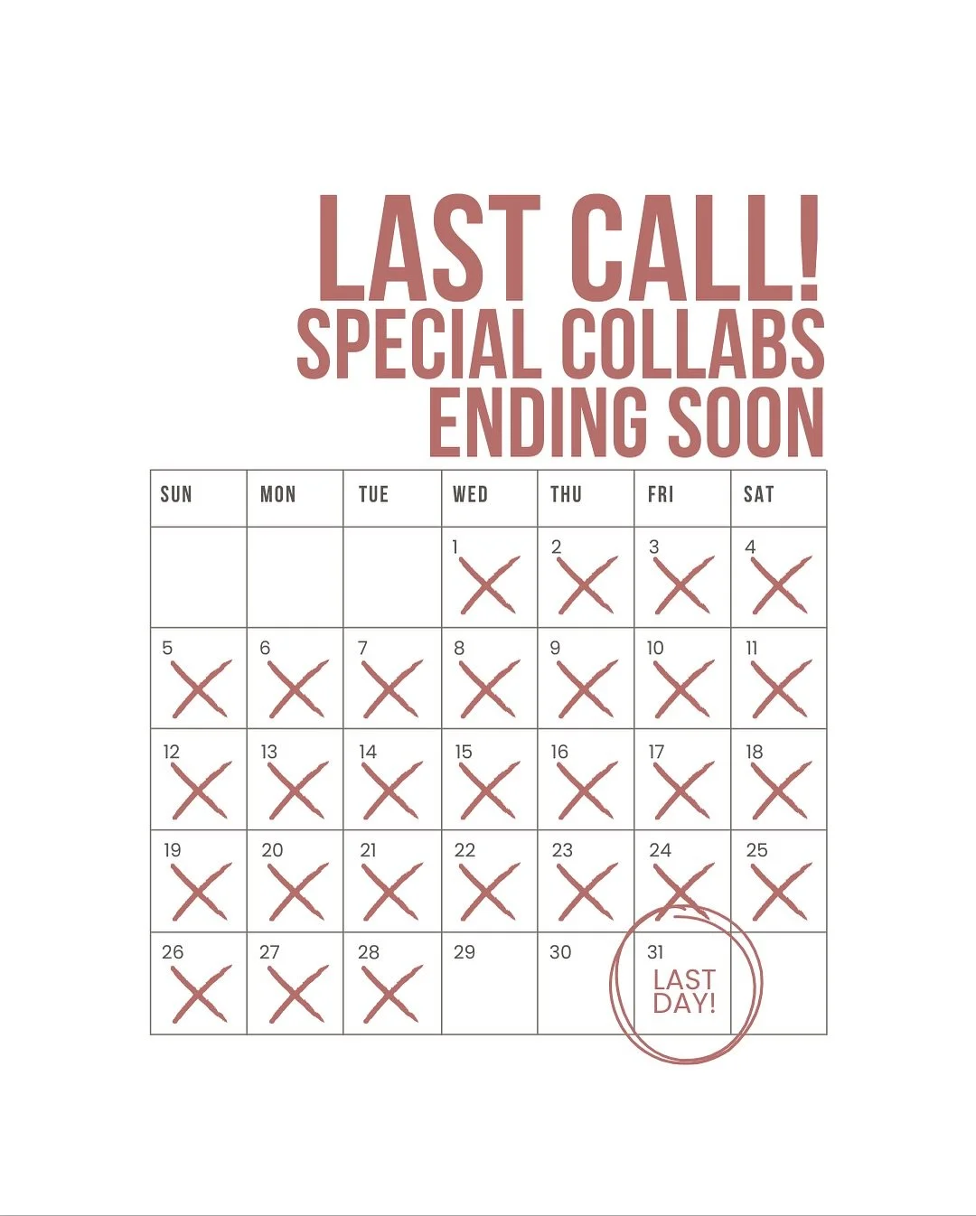 For all of my fellow visual learners…THE CLOCK IS TICKING! ⏰⏰⏰
Two very special collaborations end THIS FRIDAY! Both have been so much fun, and we’re so grateful to both of these businesses for helping us bring awareness to Baby Loss Aw