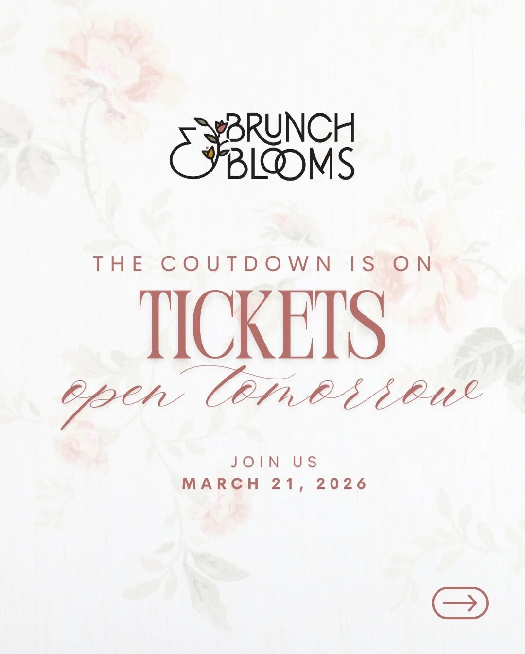 ‼️ONE MORE SLEEP! Tomorrow is the day, set your reminder(s) to grab Brunch &amp; Blooms tickets at 12pm CST at evermoreblooms.org/brunchblooms 💐

👉👉👉Don&rsquo;t forget: You will need the name, phone number and email address of everyone you are pu