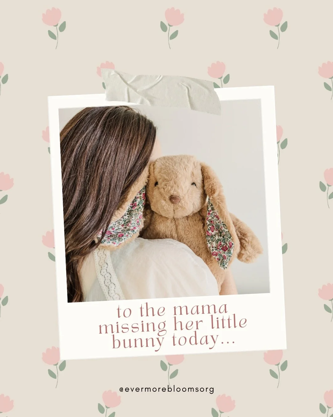 Thinking of all the mamas missing their little bunnies today. 🤍 Your story matters, and you are not alone. 

The stuffed bunny in the first slide is the Blossom Bunny from our Bloom Boutique. Inside is a sound pod with the song &ldquo;Evermore&rdquo