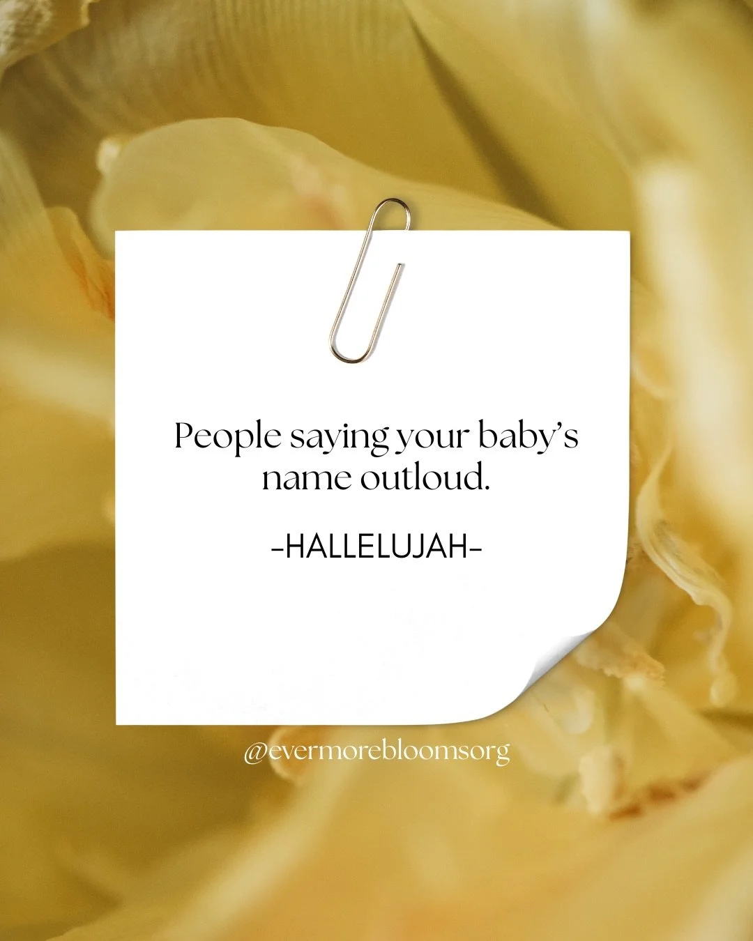 Hallelujah. 🙌👏🫶

@evermorebloomsorg #hallelujah #ihadamiscarriage #babylosssupport #iam1in4 #letstalkaboutmiscarriage