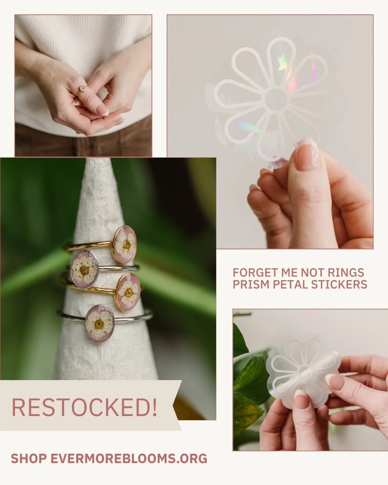 ICYMI&hellip;.these cuties are restocked! 😍

These both sold out SO FAST at Brunch &amp; Blooms that our online friends didn&rsquo;t even have a chance! 😳 We&rsquo;ve got a fresh batch ready for the taking!

🌸The Forget Me Not ring is a beautiful,