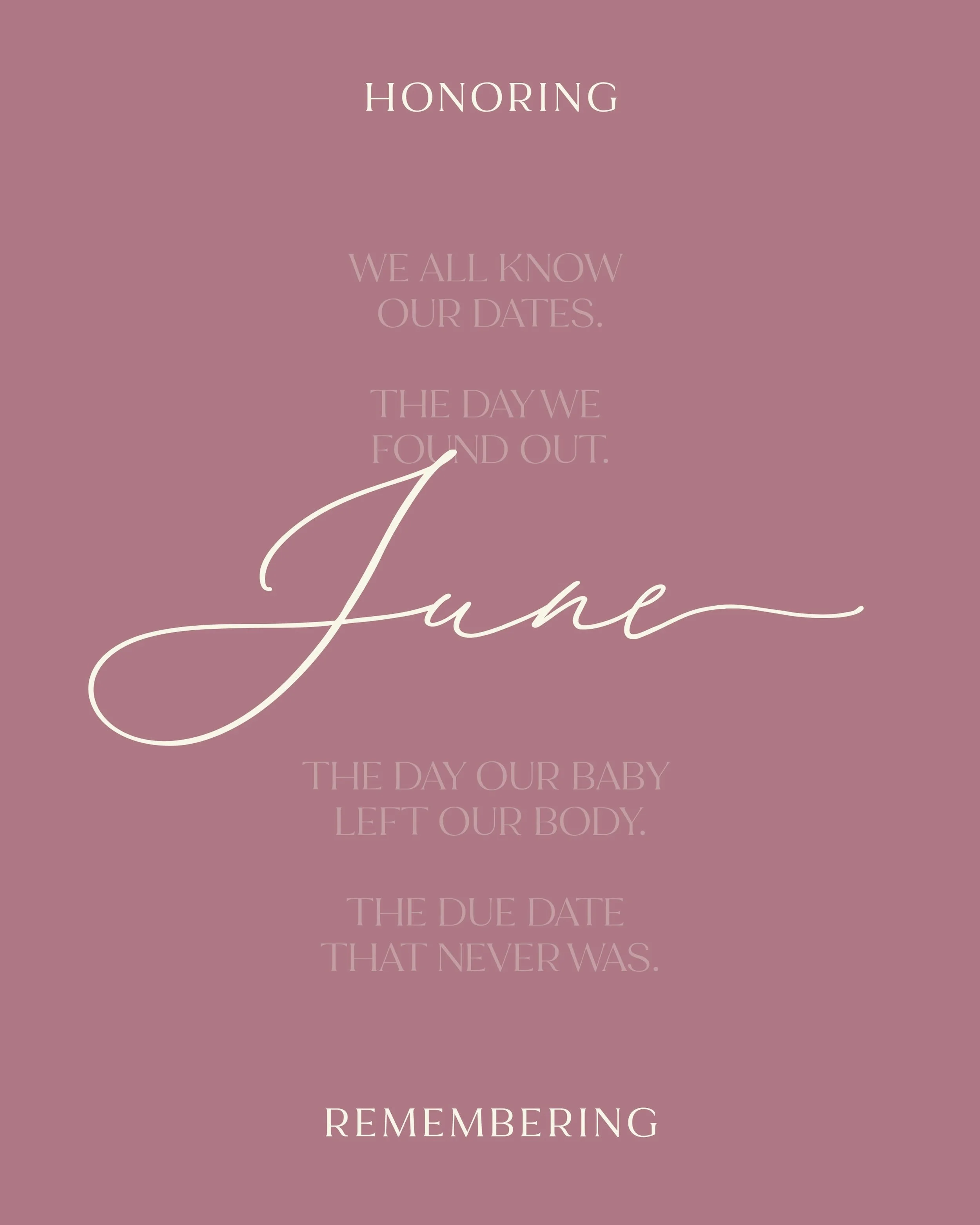 We all know our dates.
The day we found out.
The day our baby left our body.
The due date that never was.

If you have a difficult date in the month of May, share below. Let people love on you, pray for you, and remember and honor your baby with you.