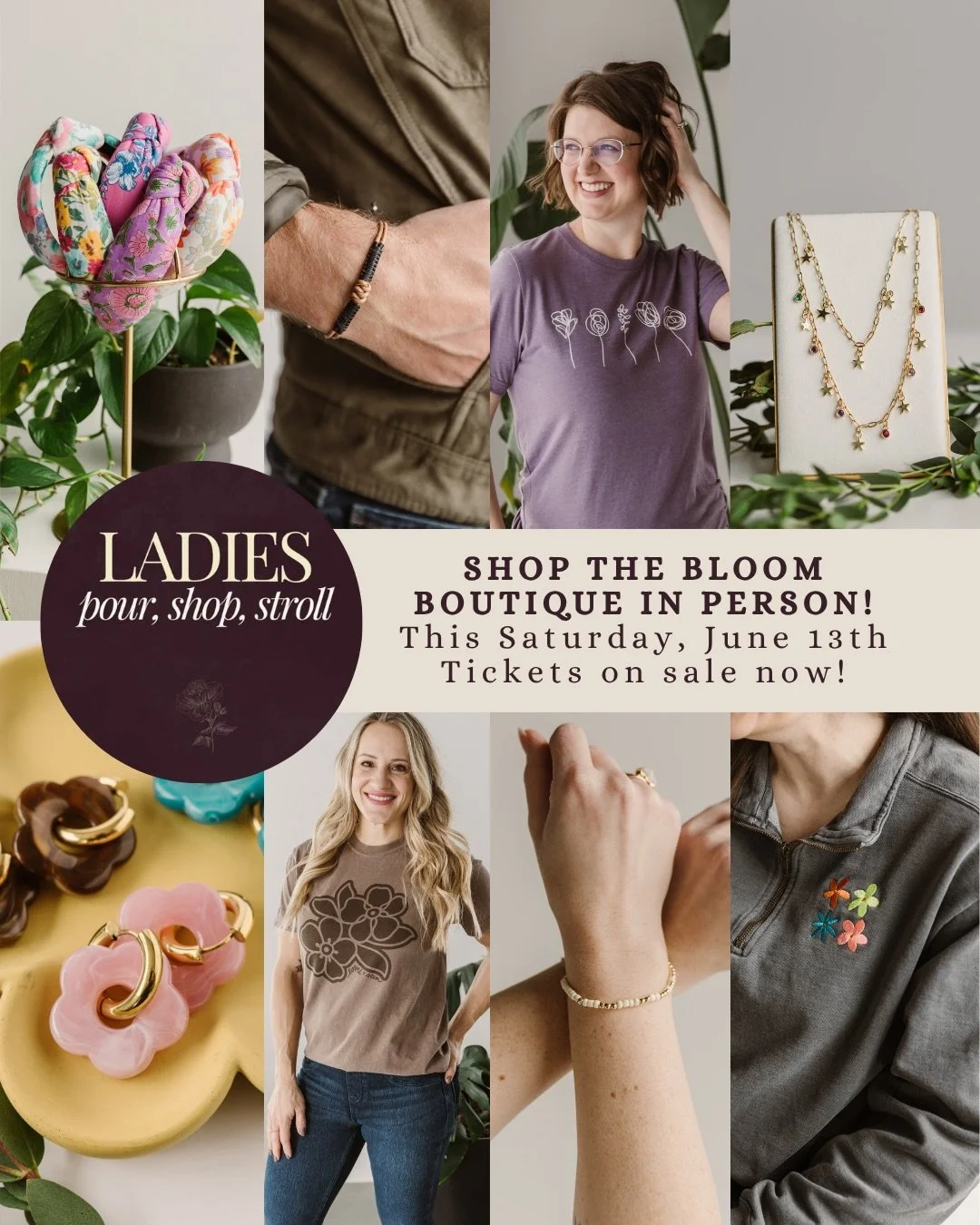 This is your chance to shop the Bloom Boutique in person AND enjoy the ultimate Ladies&rsquo; Day Experience! We&rsquo;re so excited to be a vendor for Pour, Shop, Stroll!

Saturday, June 13, 2026 | 1:00 PM
Tickets available at www.ironwoodcandleco.c