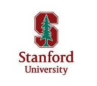 Stanford University logo featuring a red 'S' with a green tree in the center