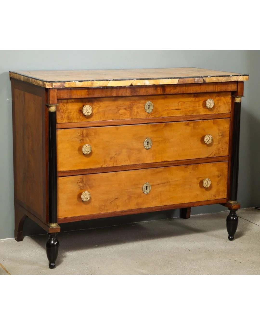 No. 1711 / A Superb Sienna Marble Topped Northern Italian Commode