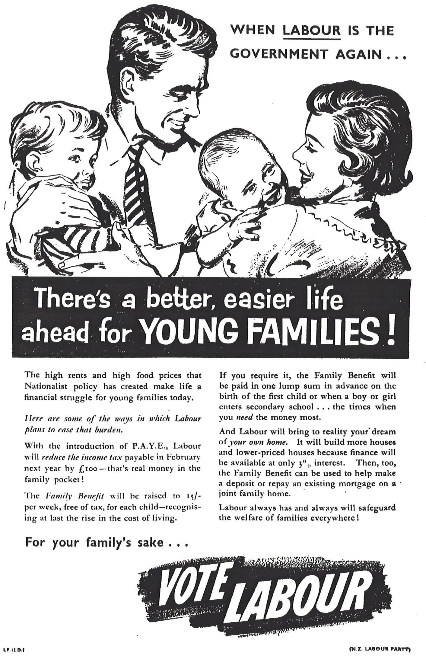 1957 Labour newspaper ad