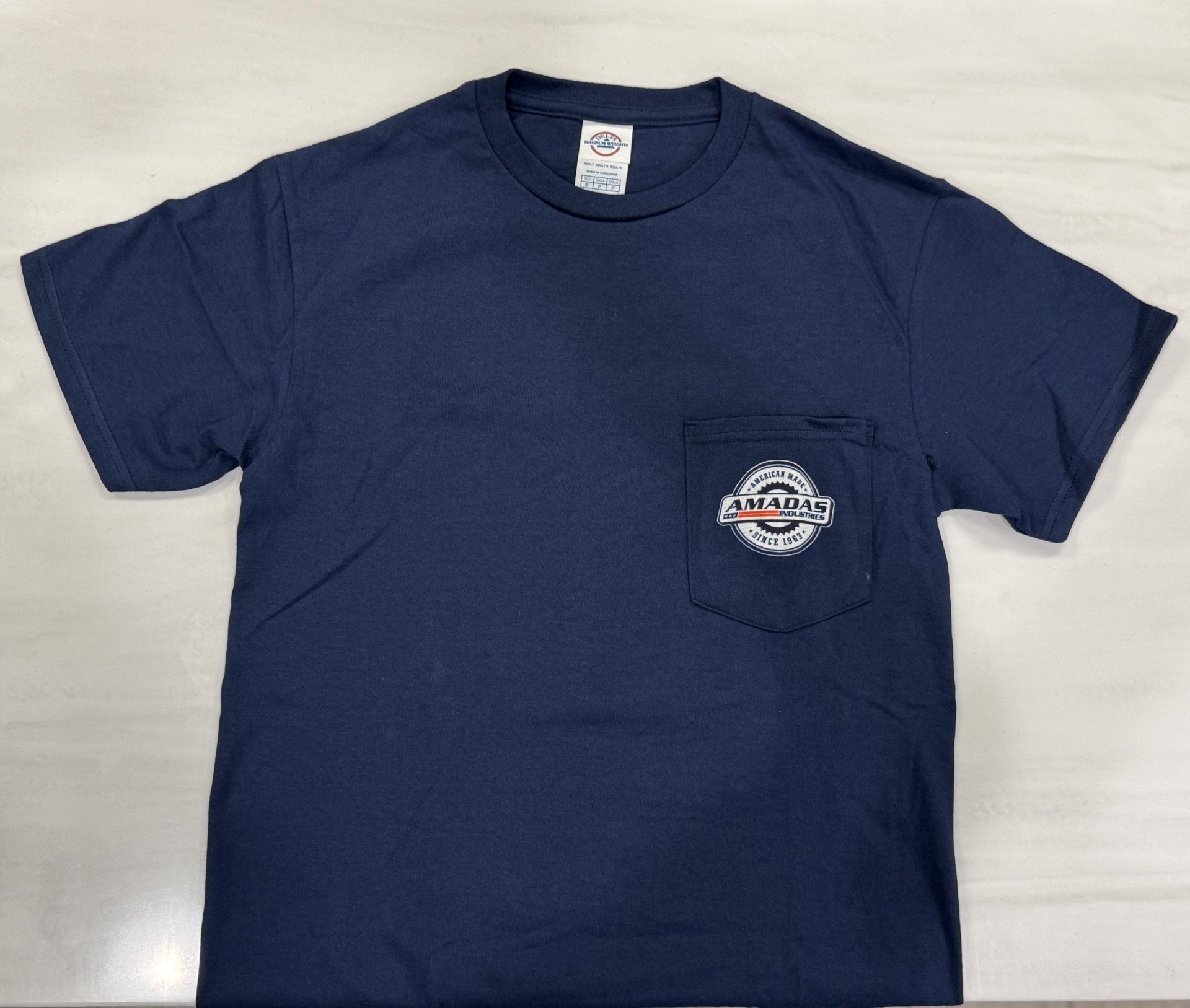 T-Shirts - Navy Short Sleeve with Flag Logo on back