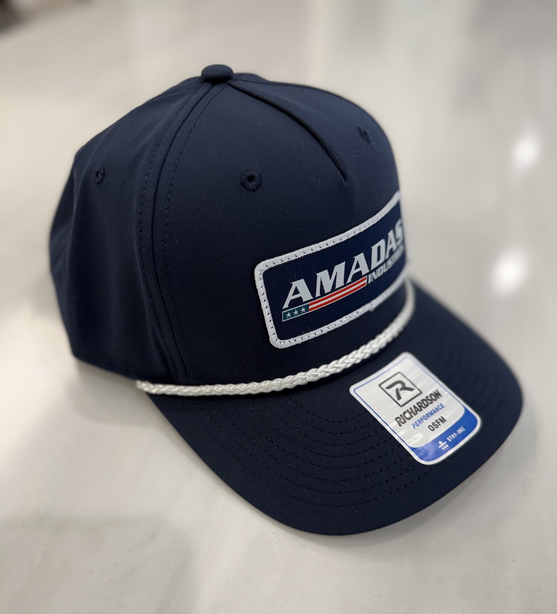 Richardson Performance Navy with white rope and woven patch side.jpg