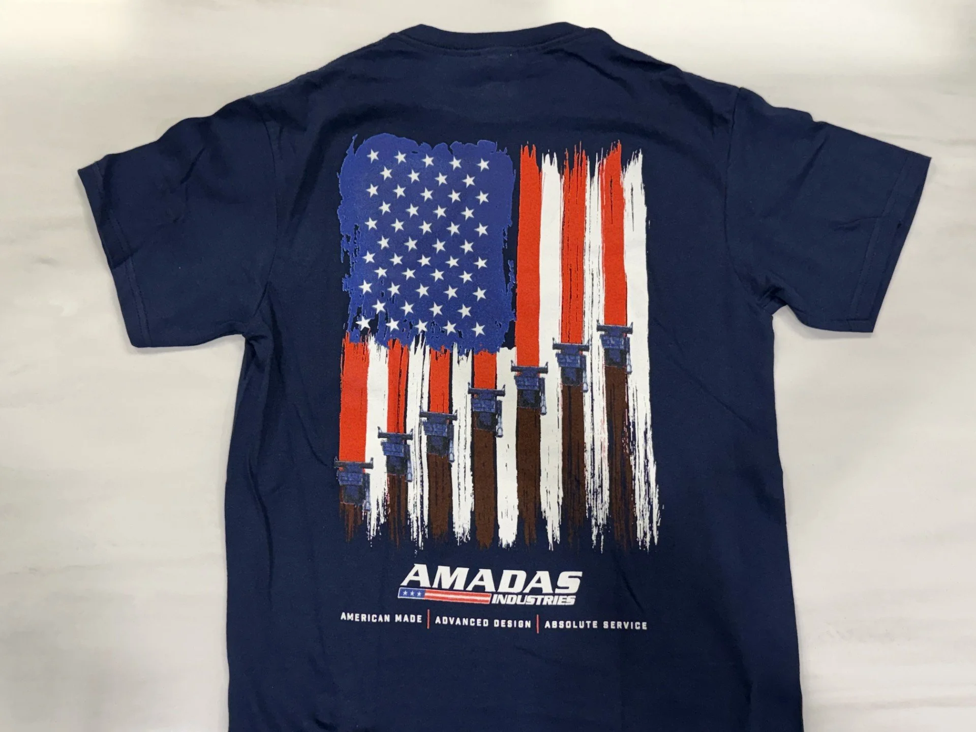 AMADAS Navy Tee SS with Flag back.jpg