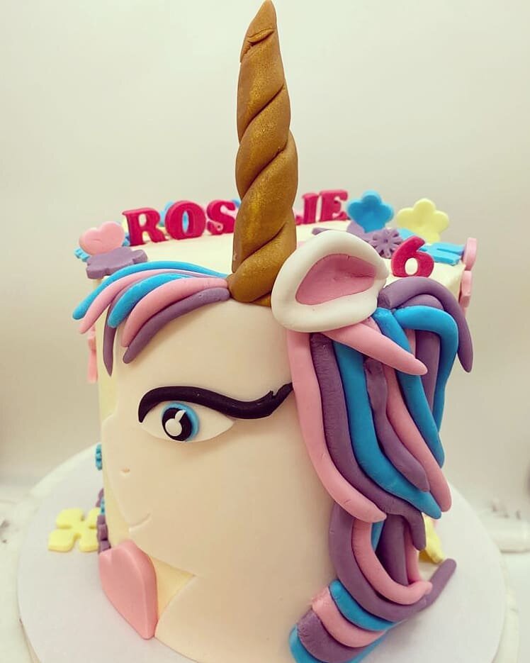 Cutest lil 3D handmade unicorn cake we did recently for a special little girl! Her mum told us that the birthday girls favourite part of the cake was eating the hair 😆 how sweet! 
.
.
.
#instacake #pastelcolors #cakesofinstagram #colourfulcakes #pas