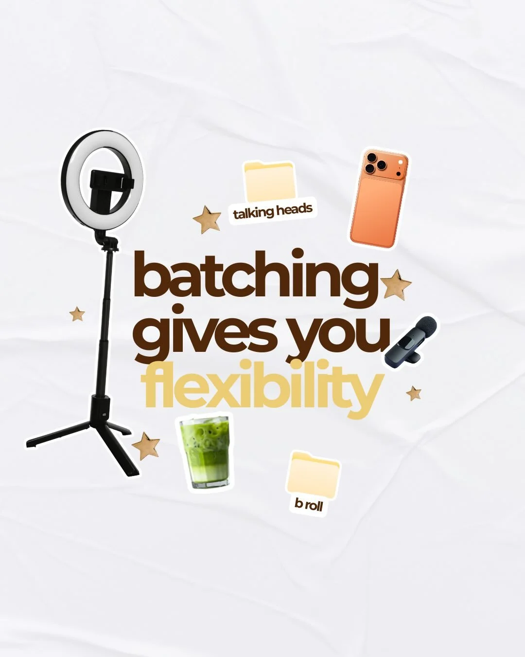 How do you batch and plan ahead while still leaving room for spontaneity? 🤔

Batching is healing. 

It gives you a buffer, and it actually gives you more capacity to do the timely stuff, without relying on it to stay consistent.

People think batchi