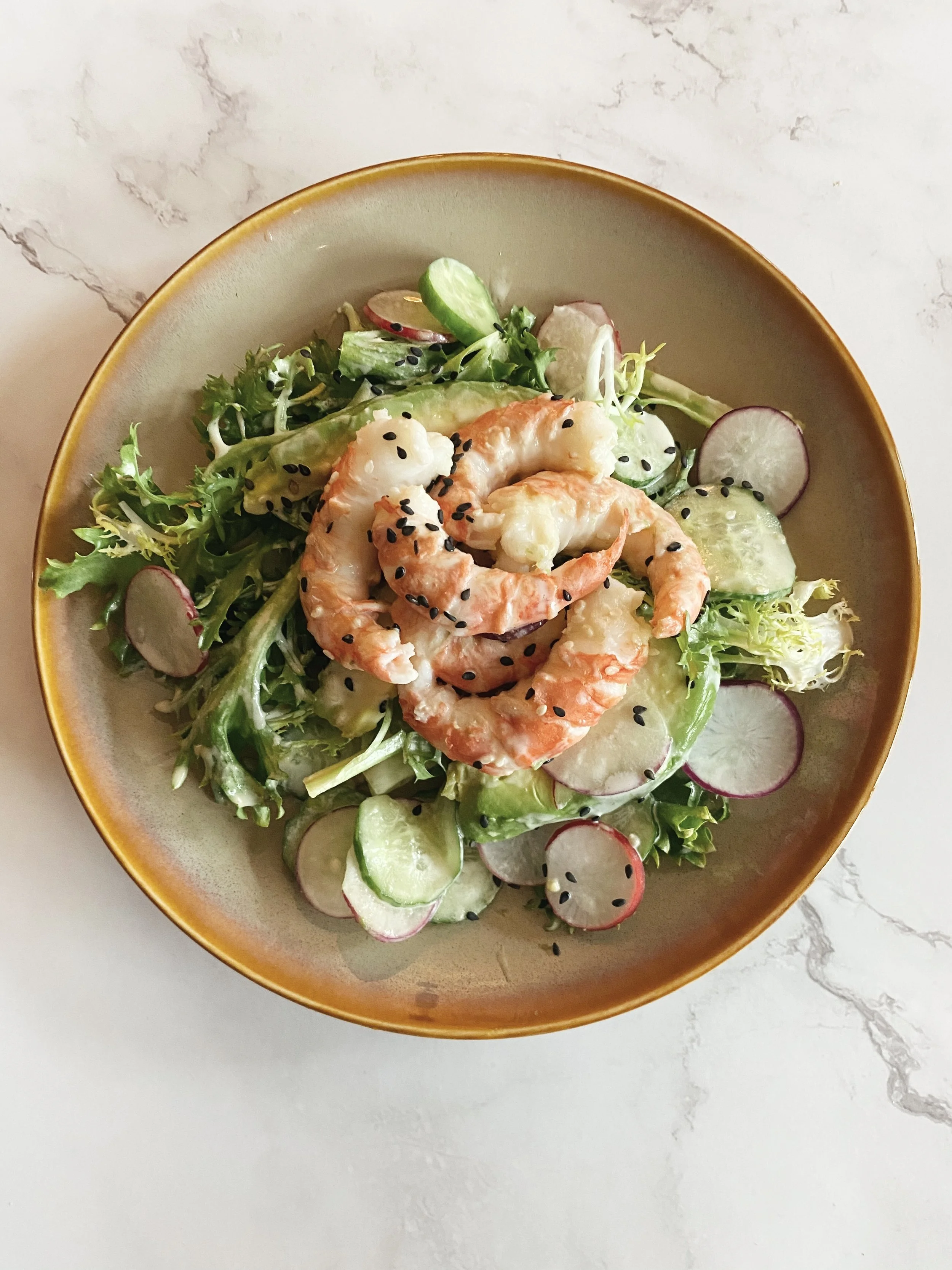 Spot Prawn Avocado Salad