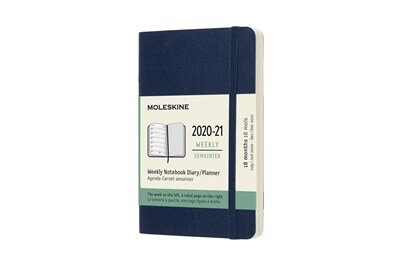Moleskine Pocket 2020-21 Weekly Planner, Sapphire Blue
