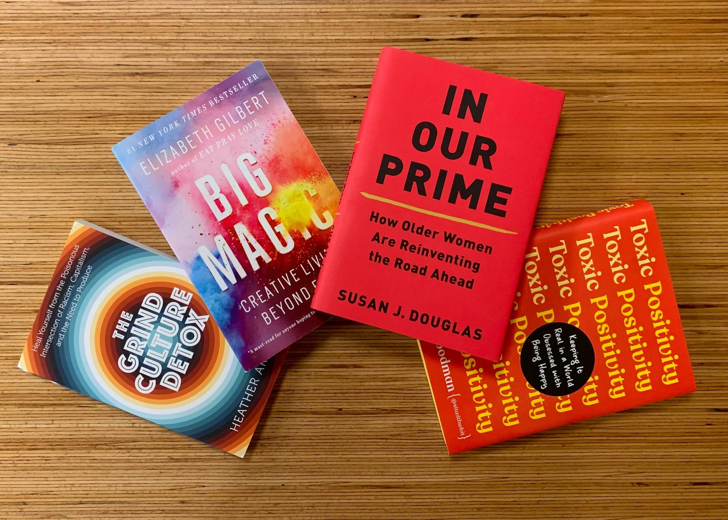 Arrangement of all the books reviewed for this blog post