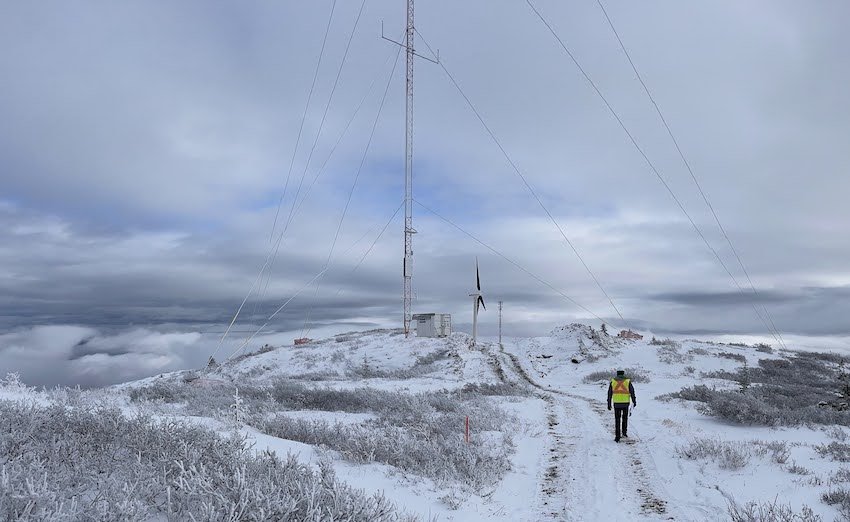 Meteorological Tower installed on Haeckel Hill, 2016