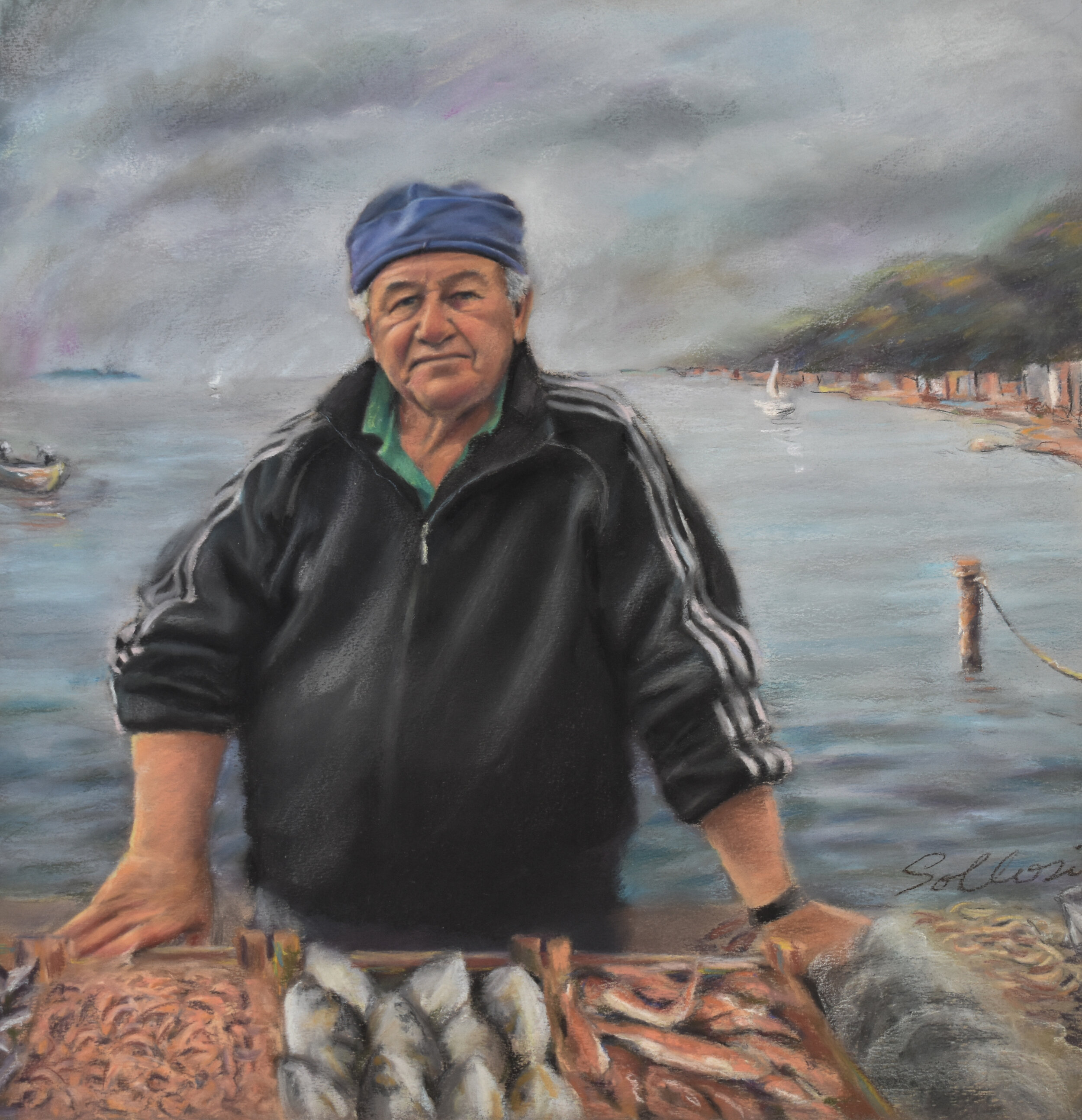 Pescatore, Chalk Pastel, 20"x20", 2019,
Sold