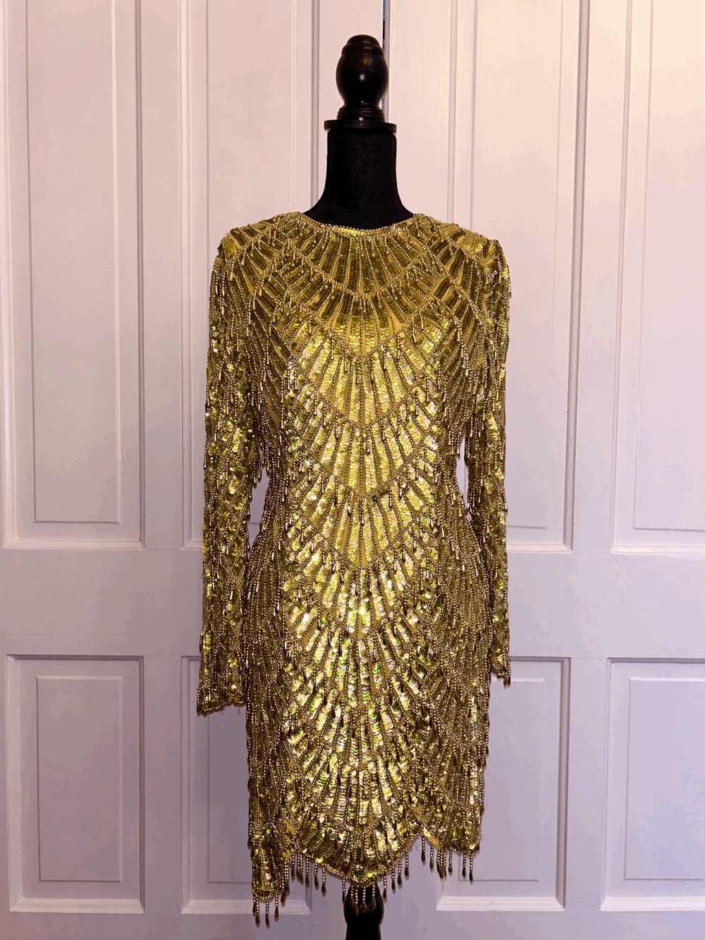 Gold Beaded Mini Dress Hayley Black Vintage Gold Beaded Mini Dress Hayley Black Vintage