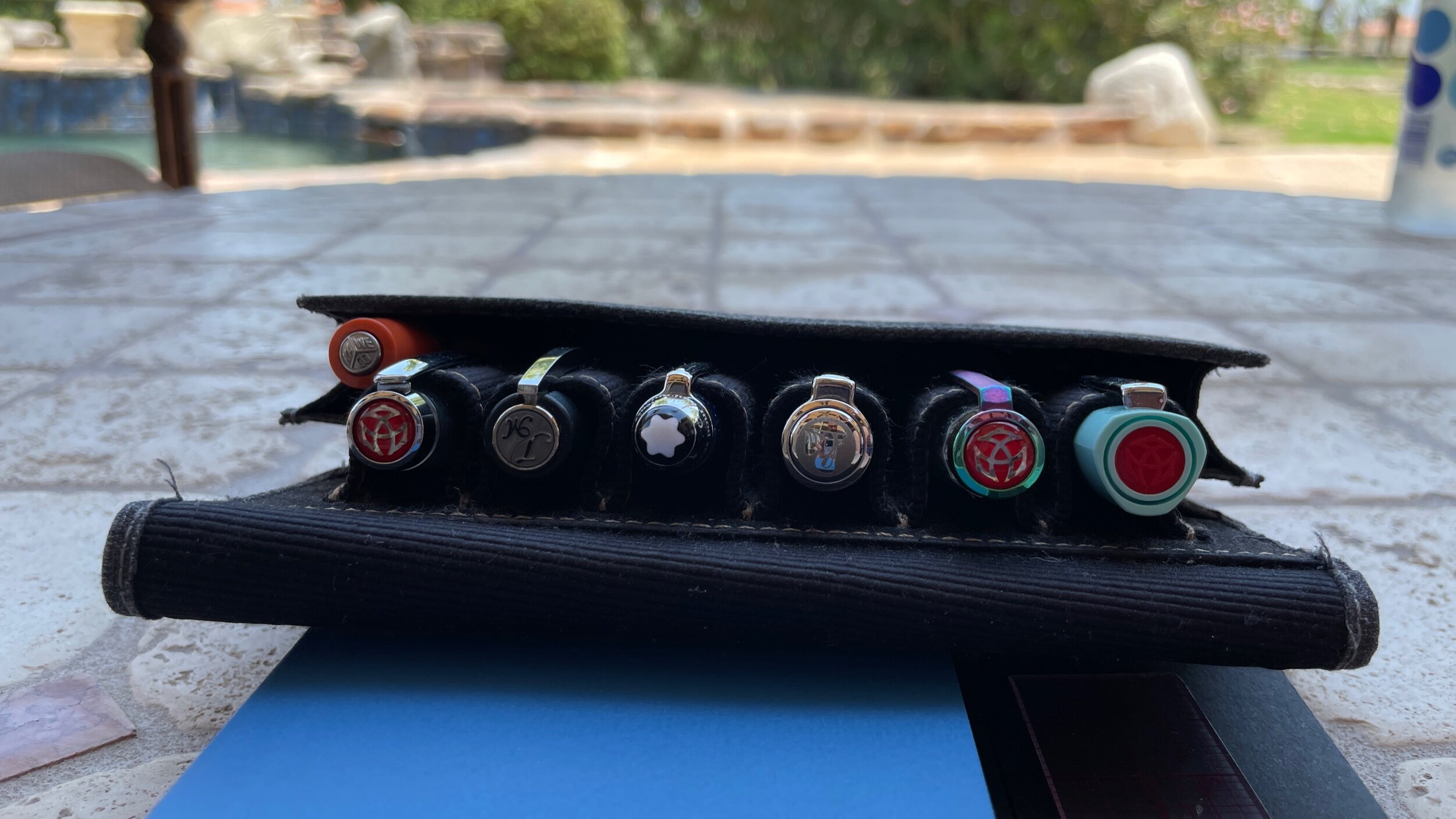 A currently inked for poolside journaling