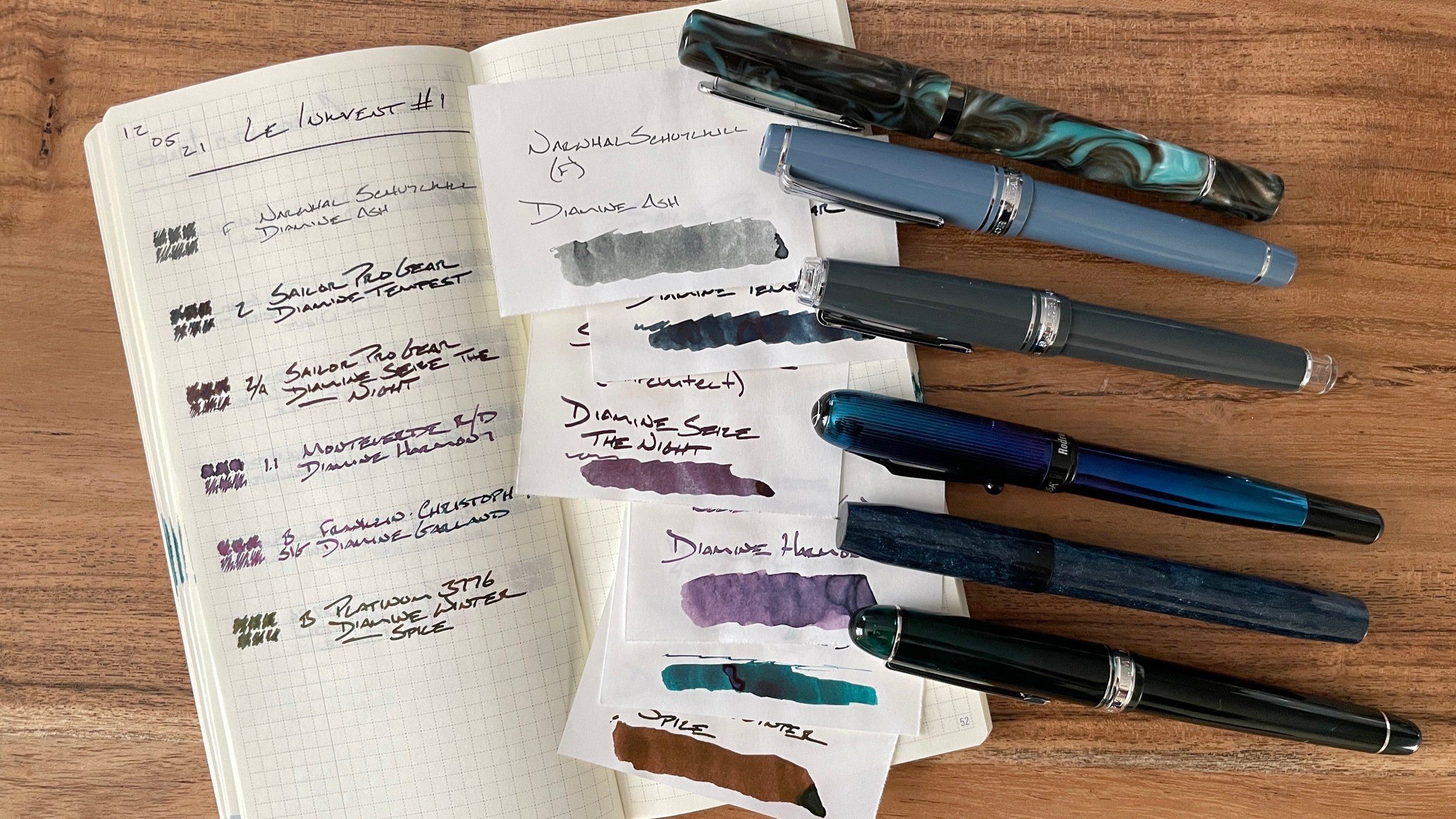 The currently inked Inkvent challenge, week one