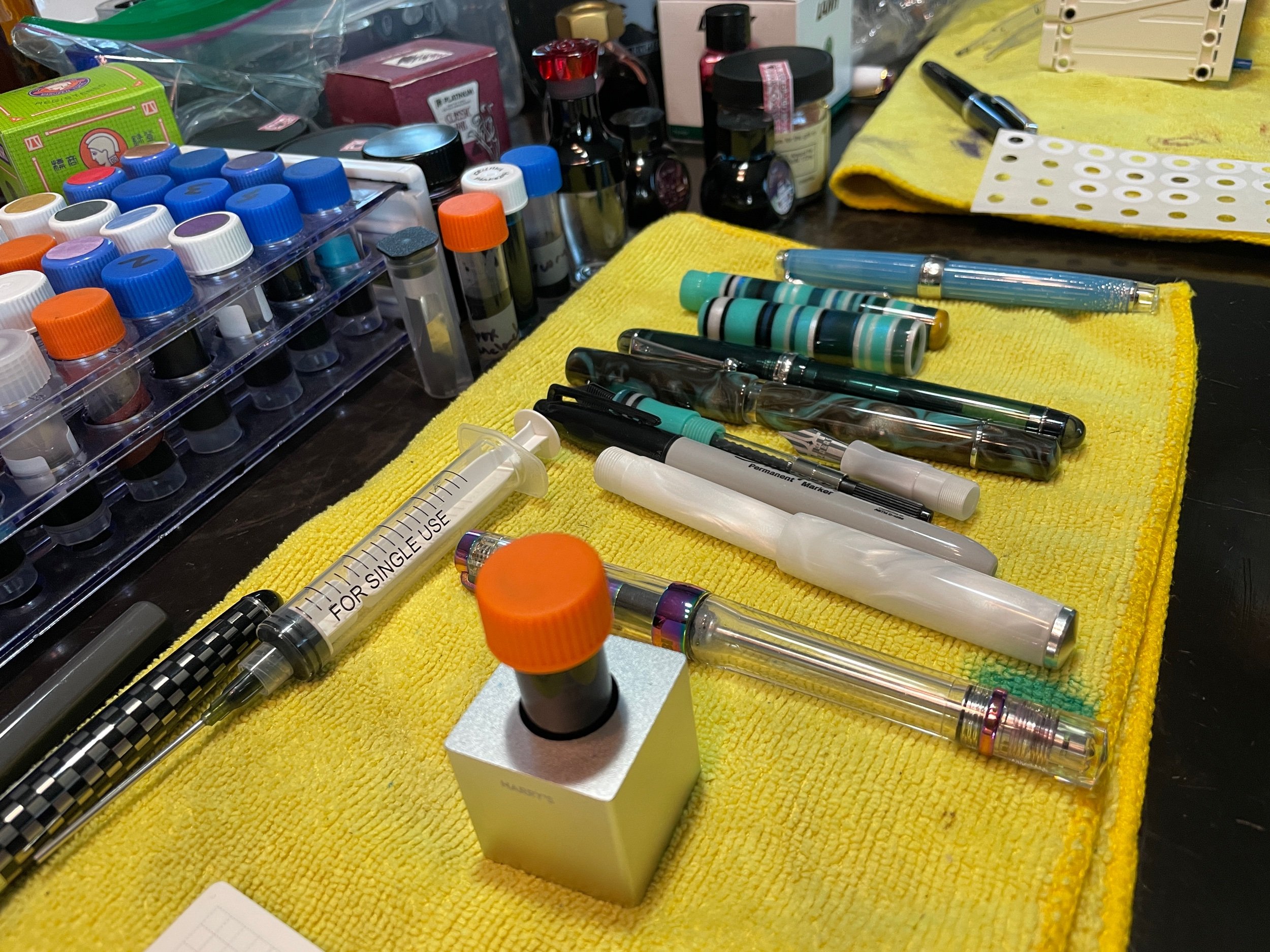 Trusting my friends all the way to ten inked pens