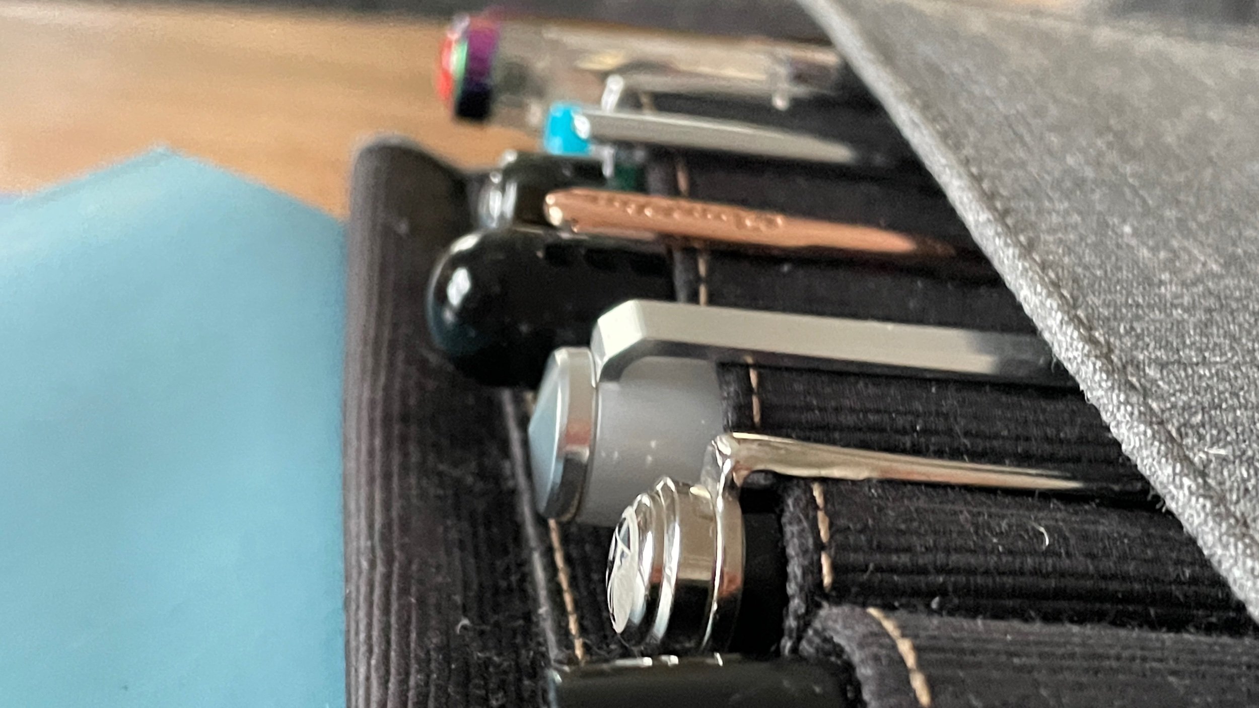 Fearlessly downsizing to two pens with grey inks, for the week
