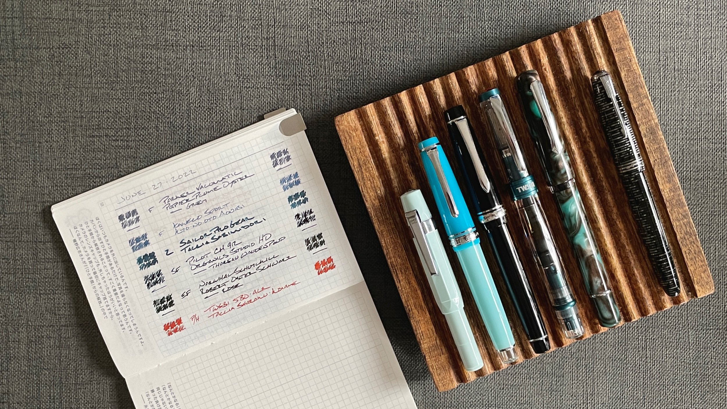 Walk quietly, carry moody blue pens
