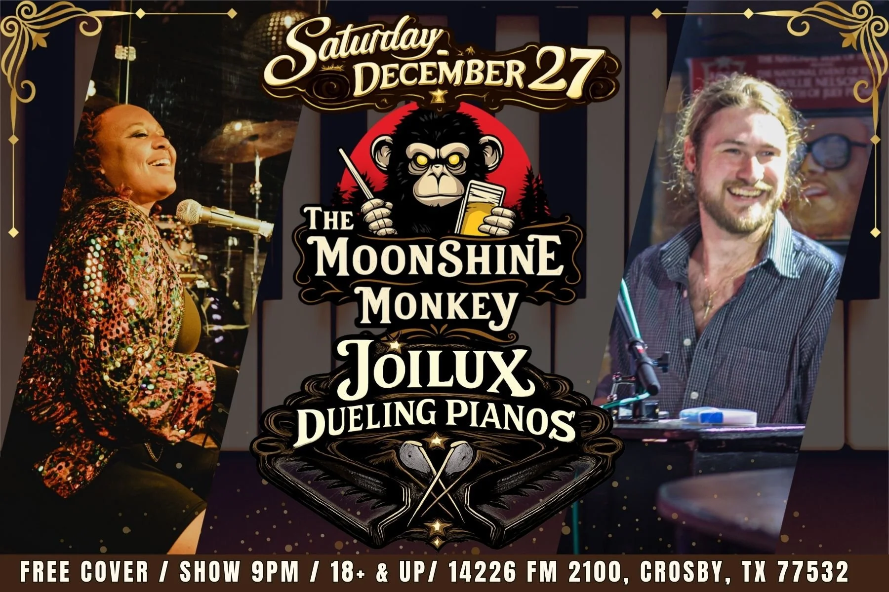JoiLux Dueling Pianos at Moonshine Monkey