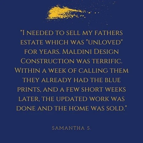 Another satisfied customer. Check out our website for more information and photos of our major projects. Link in bio - or 👨🏾&zwj;💻 www.Maldinidesign.com
