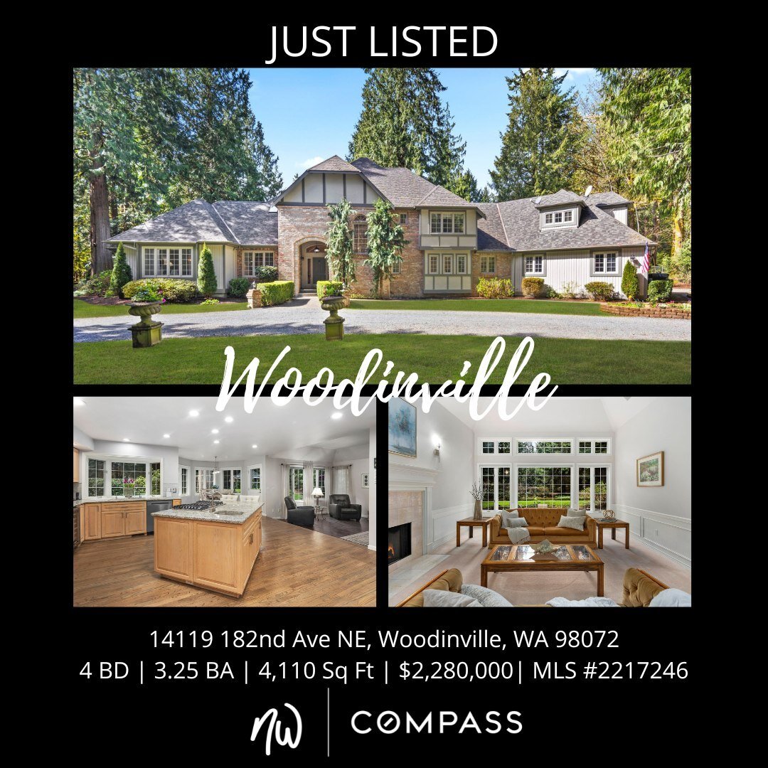 #JustListed in #Woodinville
4 Bedrooms | 3.25 Bathrooms | 4,110 Sq Ft | Offered Price $2,280,000
This stunning custom-built home is nestled on a breathtaking garden space of unparalleled peace &amp; privacy. 

View Full Listing&gt; https://zurl.co/S4