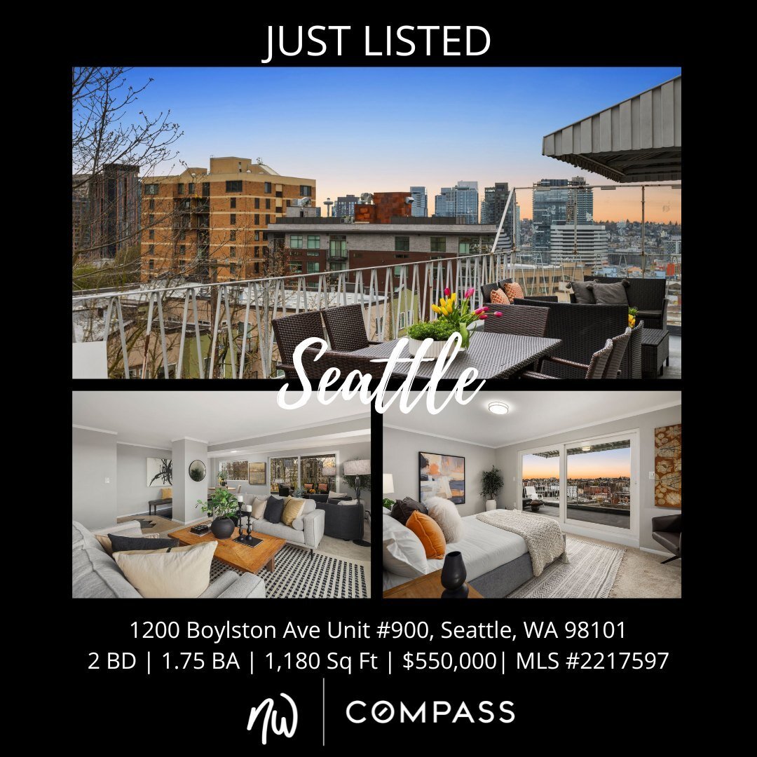 #JustListed in #Seattle
2 Bedrooms | 1.75 Bathroom | 1,180 Sq Ft | Offered Price $550,000

Welcome to urban living at its finest! This exquisite penthouse sanctuary cradled at the vibrant intersection of First Hill and Capitol Hill, boasts two privat
