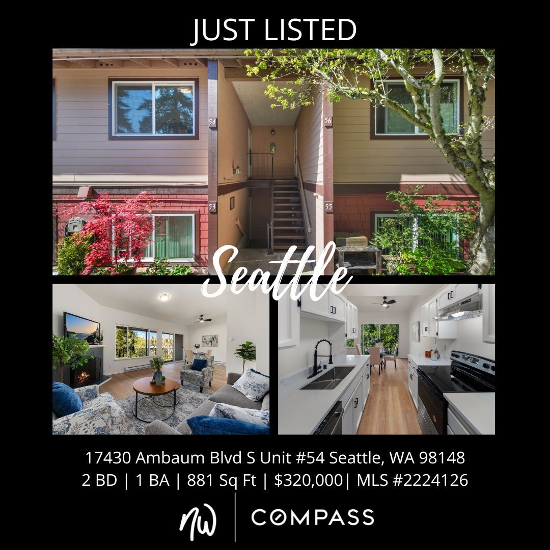 #JustListed in #Seattle🏡🎉🔑
2 Bedrooms | 1 Bathroom | 881 Sq Ft | Offered Price $320,000

View Full Listing &gt; https://zurl.co/VcOX 

Experience the epitome of luxury living! Nestled in the heart of Burien, this meticulously updated condo offers 