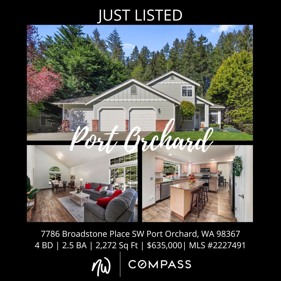 #JustListed in #PortOrchard
4 Bedrooms | 2.5 Bathrooms | 2,272 Sq Ft | Offered Price $635,000

View Full Listing &gt; https://zurl.co/xRZ5 
Welcome Home to this pristinely maintained home in the exclusive McCormick Woods golf course enclave! This hom