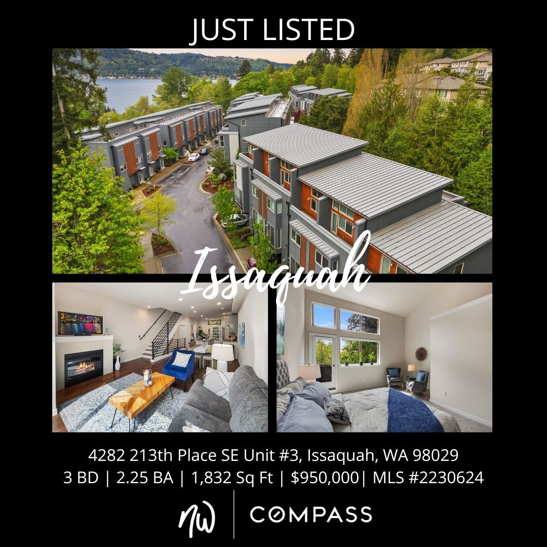 #JustListed in #Issaquah
3 Bedrooms | 2.25 Bathrooms | 1,832 Sq Ft | $950,000| MLS #2230624 
View Full Listing &gt; https://zurl.co/L05g 

Welcome to this stunning, updated home! Enjoy gorgeous hardwood floors, new paint &amp; carpets. Marvel at the 