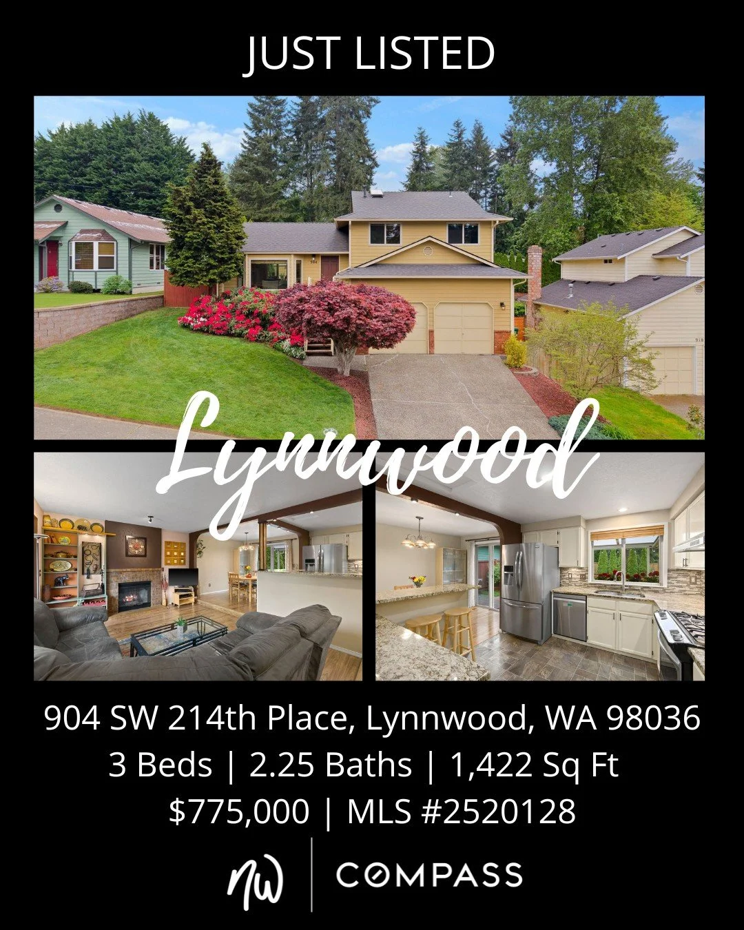 #JustListed in #Lynnwood
3 Bedrooms | 2.25 Bathrooms | 1,422 Sq Ft | Offered Price $775,000
View Full Listing > https://zurl.co/vR1oa  or Link in Bio 

A rare blend of setting, layout, outdoor living, and location&mdash;this beautifully maintained