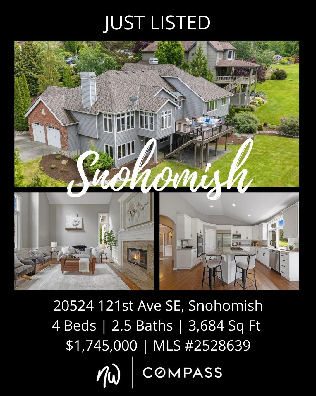 #JustListed in #Snohomish
4 Bedrooms | 2.5 Bathrooms | 3,684 Sq Ft | Offered Price $1,745,000
View Full Listing > https://zurl.co/JeBxU 

Experience elevated country club living in this modernized home nestled on the 17th tee within Snohomish's mo