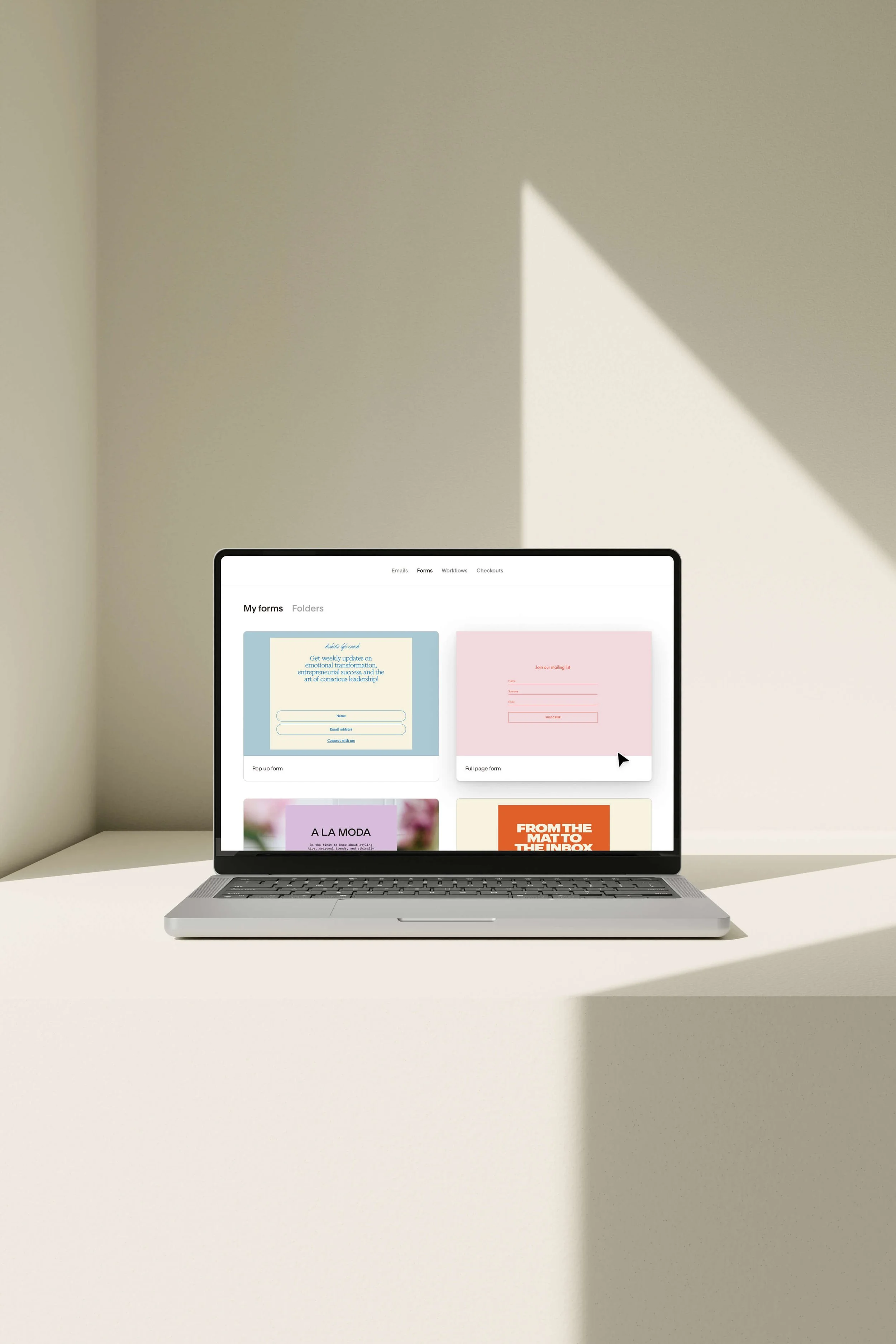 Flodesk email marketing platform for creators.