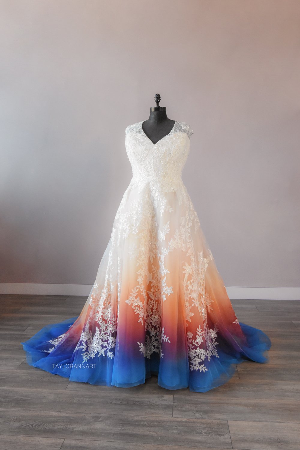 Unbranded Fashion Blue Lace Wedding Dress for 11.5 India | Ubuy