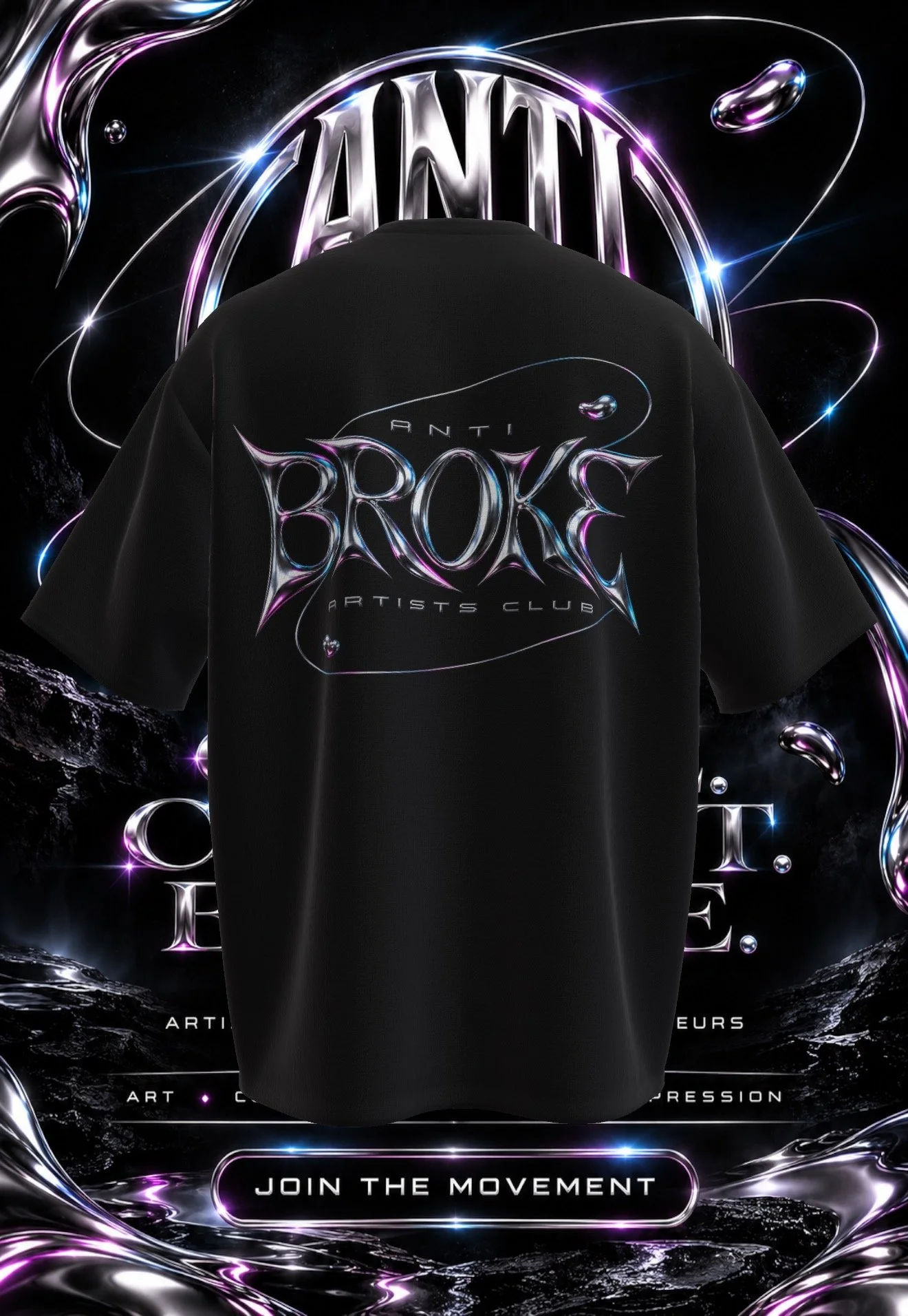 Chrome Art T Shirt (Black)
