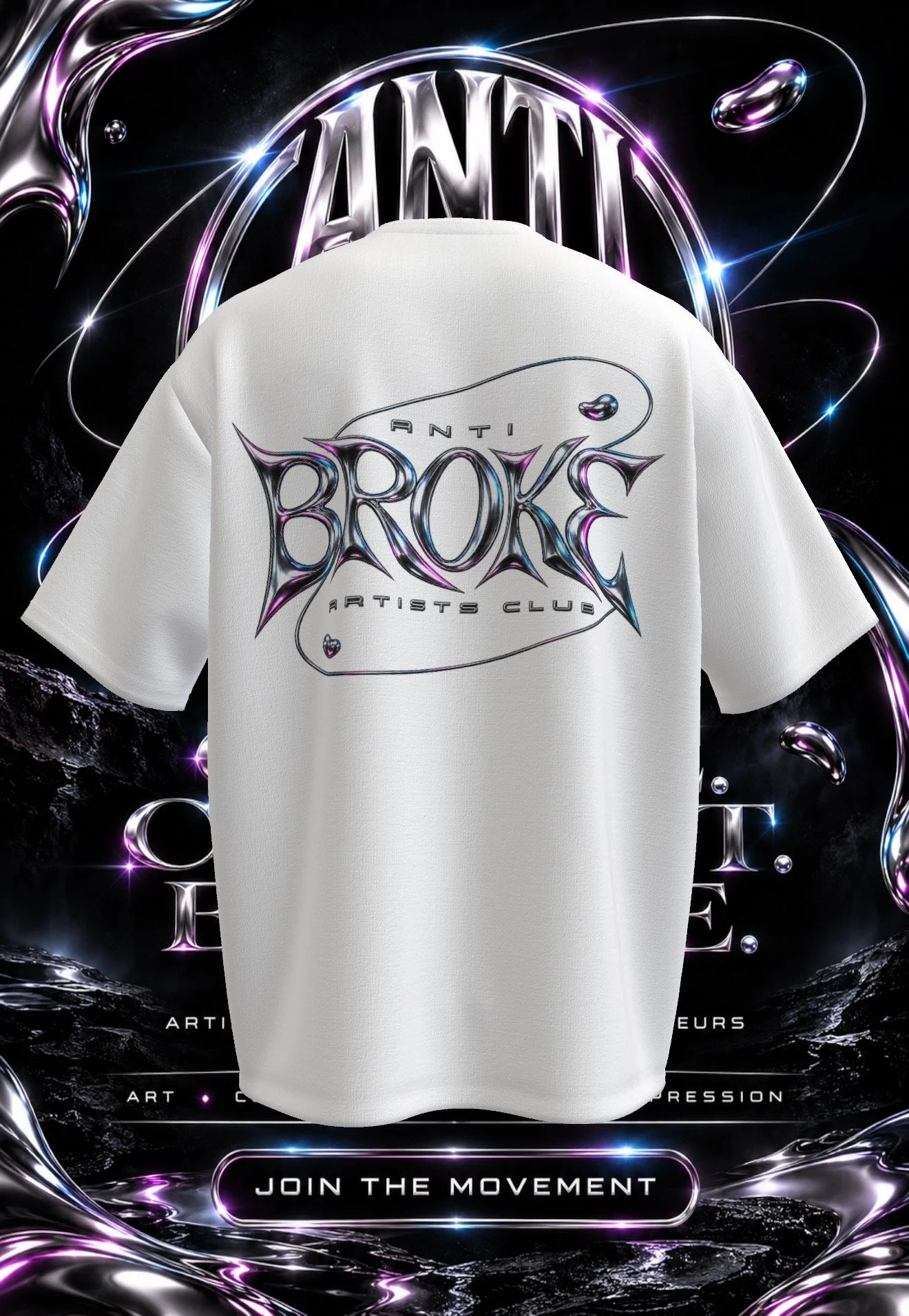 Chrome Art T Shirt (White)