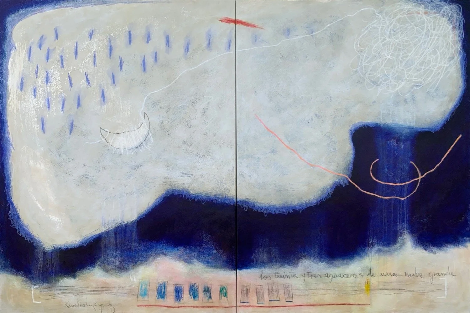 The thirty-three downpours of a big cloud