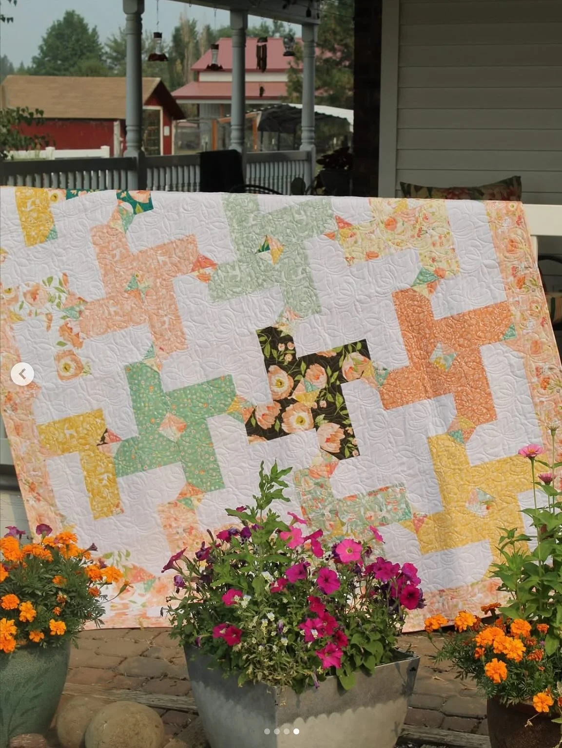 I adore this quilt by @charismahorton So pretty to see all the colours of the collection together in this beautiful layout 💗💗 
.
Reposted from @poppiecotton 
.
Welcome back to another stop on the Unicorn Dreams fabric tour! This beautiful quilt, ca