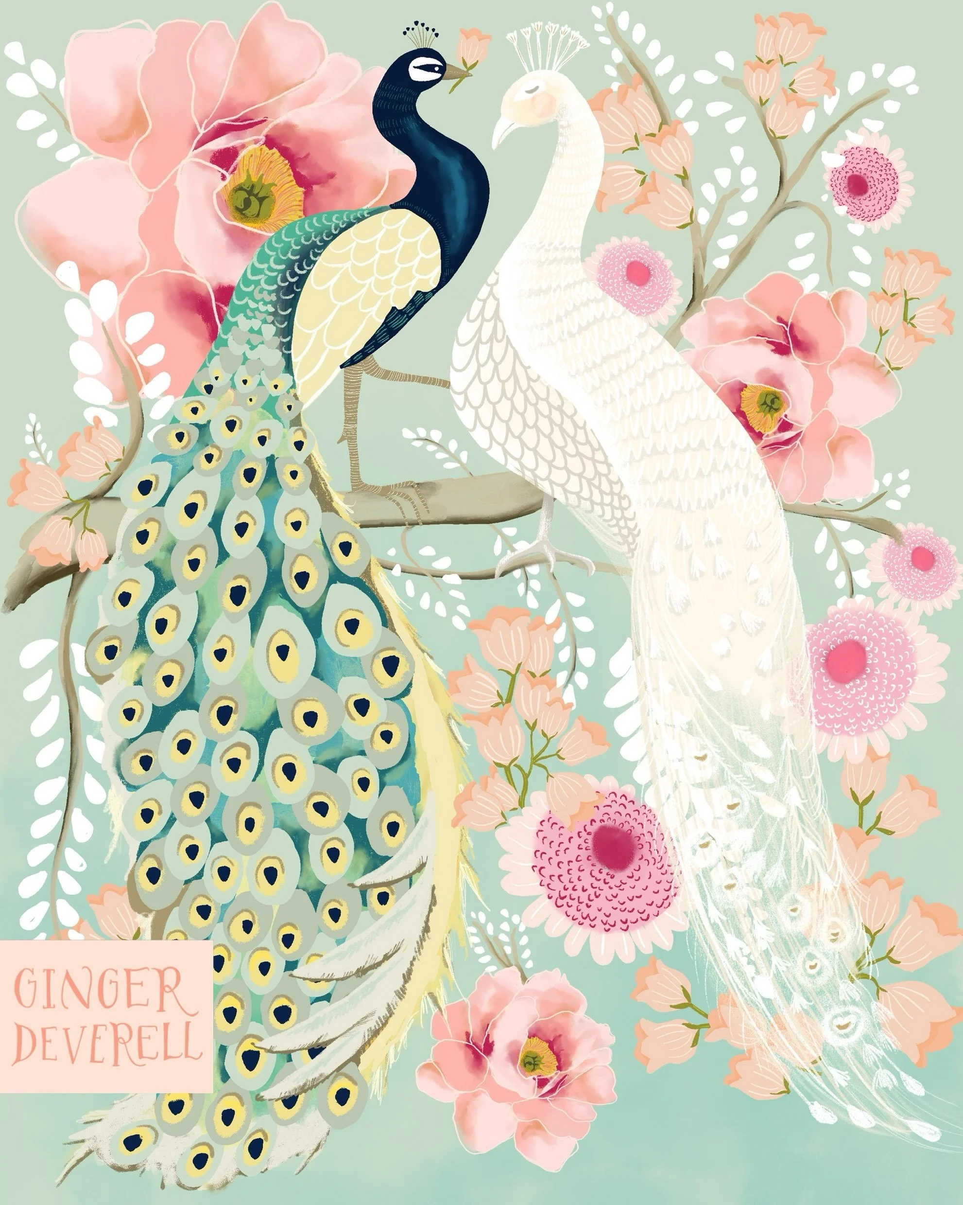 Happy Monday! Sharing new art. Peacock Serenade ✨🦚 
.
@progressivegreetings @creativesparrowart
